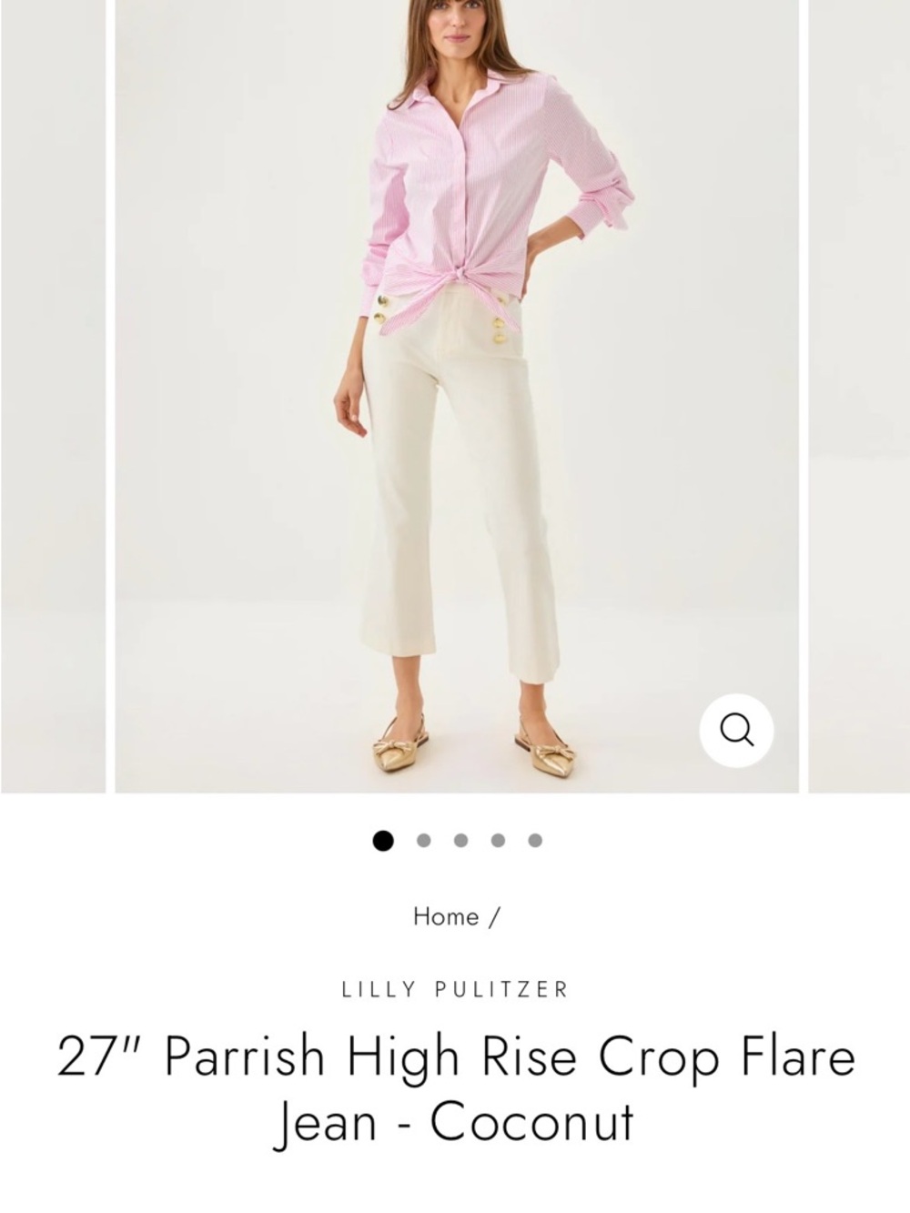 Lilly Pulitzer Parrish high rise Crop Flare Jeans - Picture 2 of 7